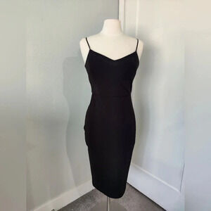 1.State Fitted Black Dress With Adjustable Spaghetti Straps